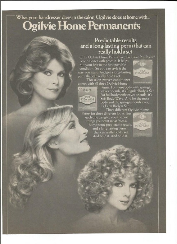 1981 Advertisement Ogilvie Home Perms 80s Permanent Body Wave Etsy
