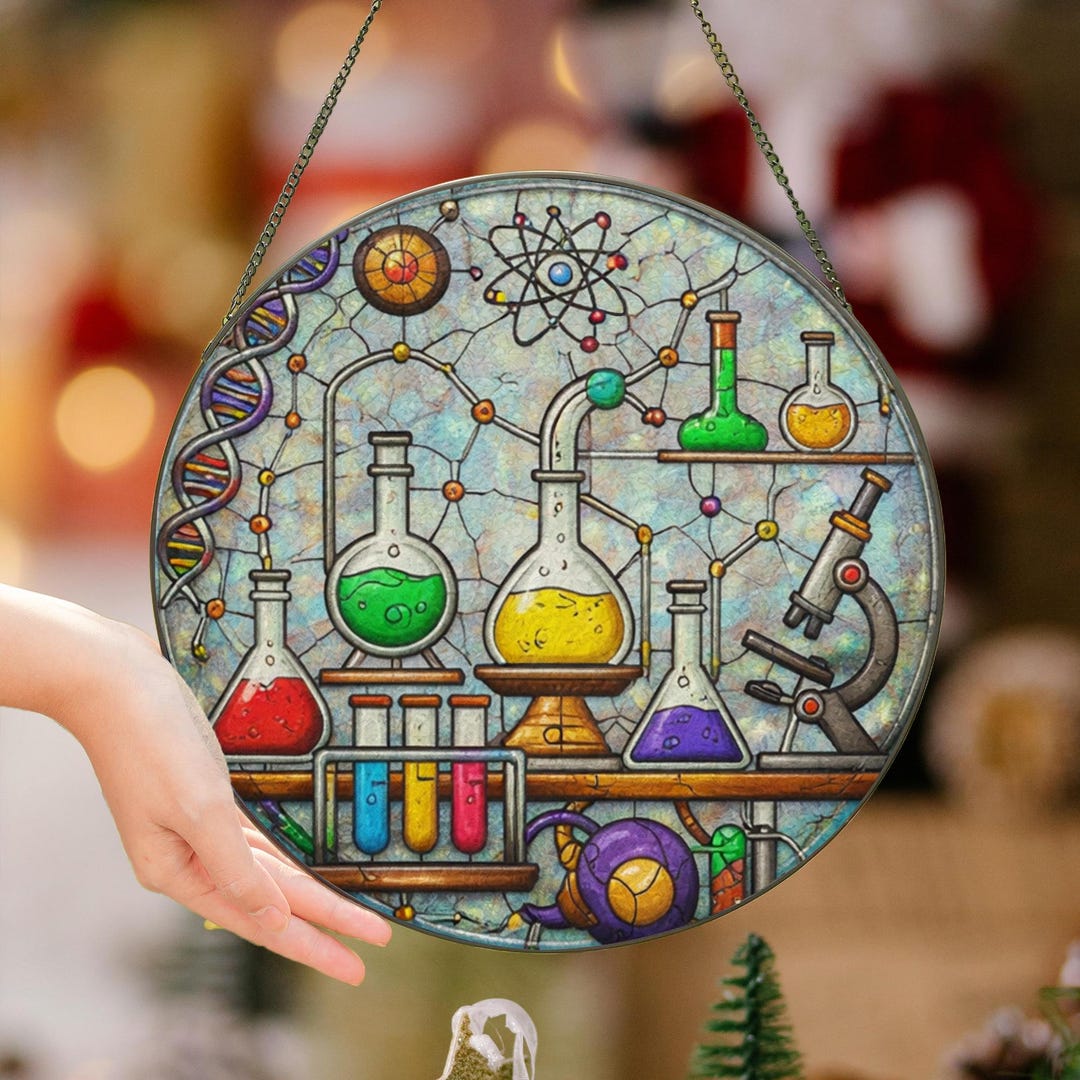 Chemistry Science Lab Stained Glass Suncatcher – Science Classroom ...