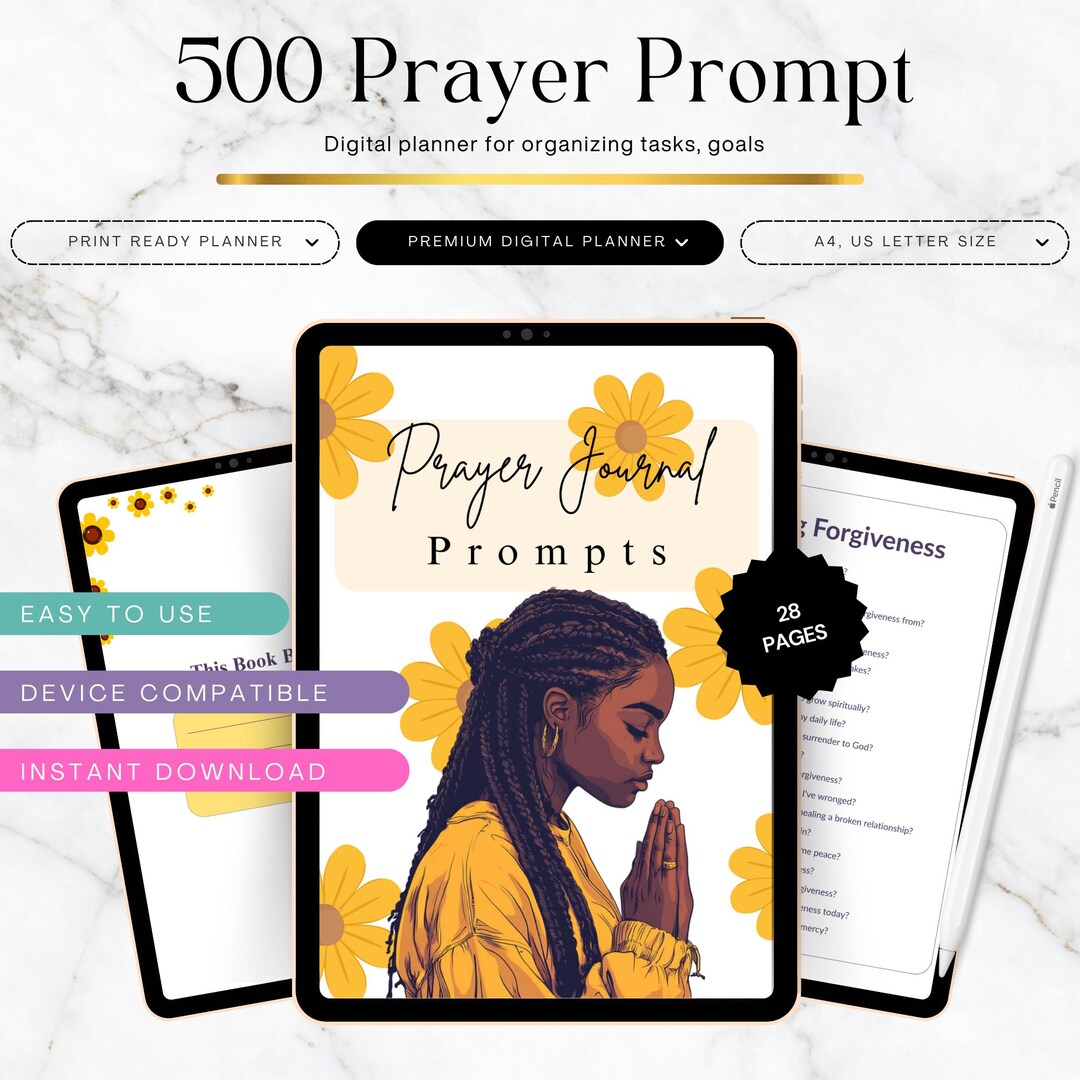 500 Prayer Prompts Journal Printable | Christian Prayer Journal PDF ...