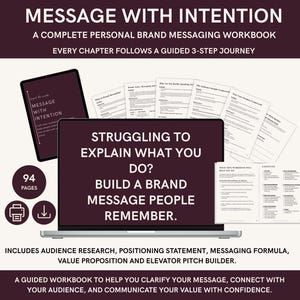 Message With Intention| A Complete Personal Brand Messaging Framework | Brand Strategy| Brand Messaging Guide.