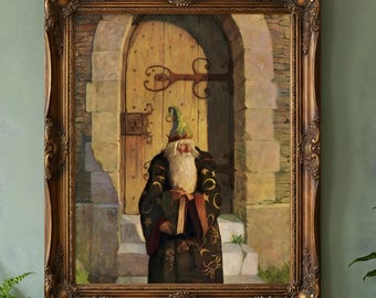 The Astrologer 1916 Poster, N. C. Wyeth Art Print, Vintage Illustration Wall Art, Classic Fantasy Painting, Antique Decorative Poster