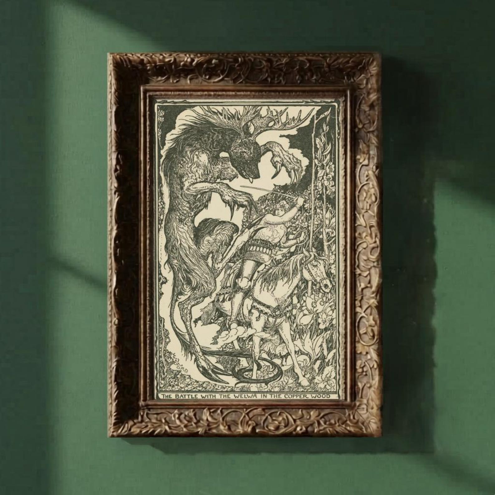 Antique Fairytale Knight Poster