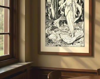 Vintage Fairy Tale Art Print, Henry Justice Ford Illustration