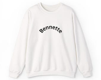 Sweatshirt prénom Bennette Arch | Ras du cou personnalisé