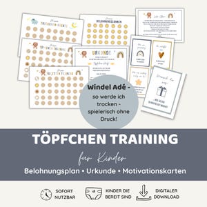 Töpfchentraining Belohnungstafel Montessori PDF – Toilettentraining – Töpfchen Planer – Download zum Ausdrucken