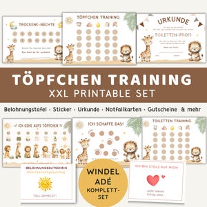 Potty Training Boho XXL | Potty Training | Toilet Training | Reward System | Reward Chart | PDF | Safari Set