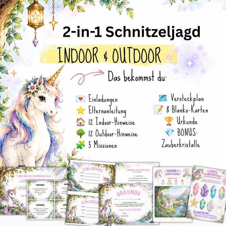 Unicorn Scavenger Hunt for Kids' Birthday Party | Indoor & Outdoor ...