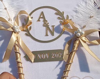 パーソナライズされたベルベットのニッカ小冊子：イスラムの結婚式の記念品