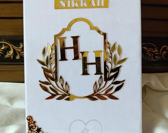 Luxury Velvet Nikkah Booklet Set: Personalized Islamic Wedding Certificate & Pen