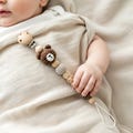 Personalized Pacifier Clip with Crochet Animal – Custom Name Wooden Dummy Soother Holder for Newborn Baby product logo