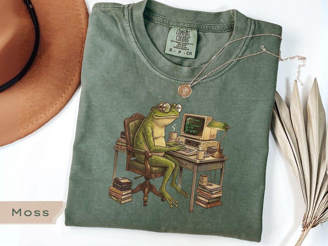 Frog Developer Funny Frog Programmer Shirt, Comfort Colors® Coding Humor Tee, Computer ...