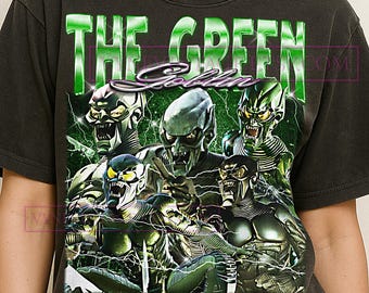 Camiseta pirata de El Duende Verde, camiseta de supervillano de cómic vintage, camiseta retro de los 90, suéter de El Duende Verde