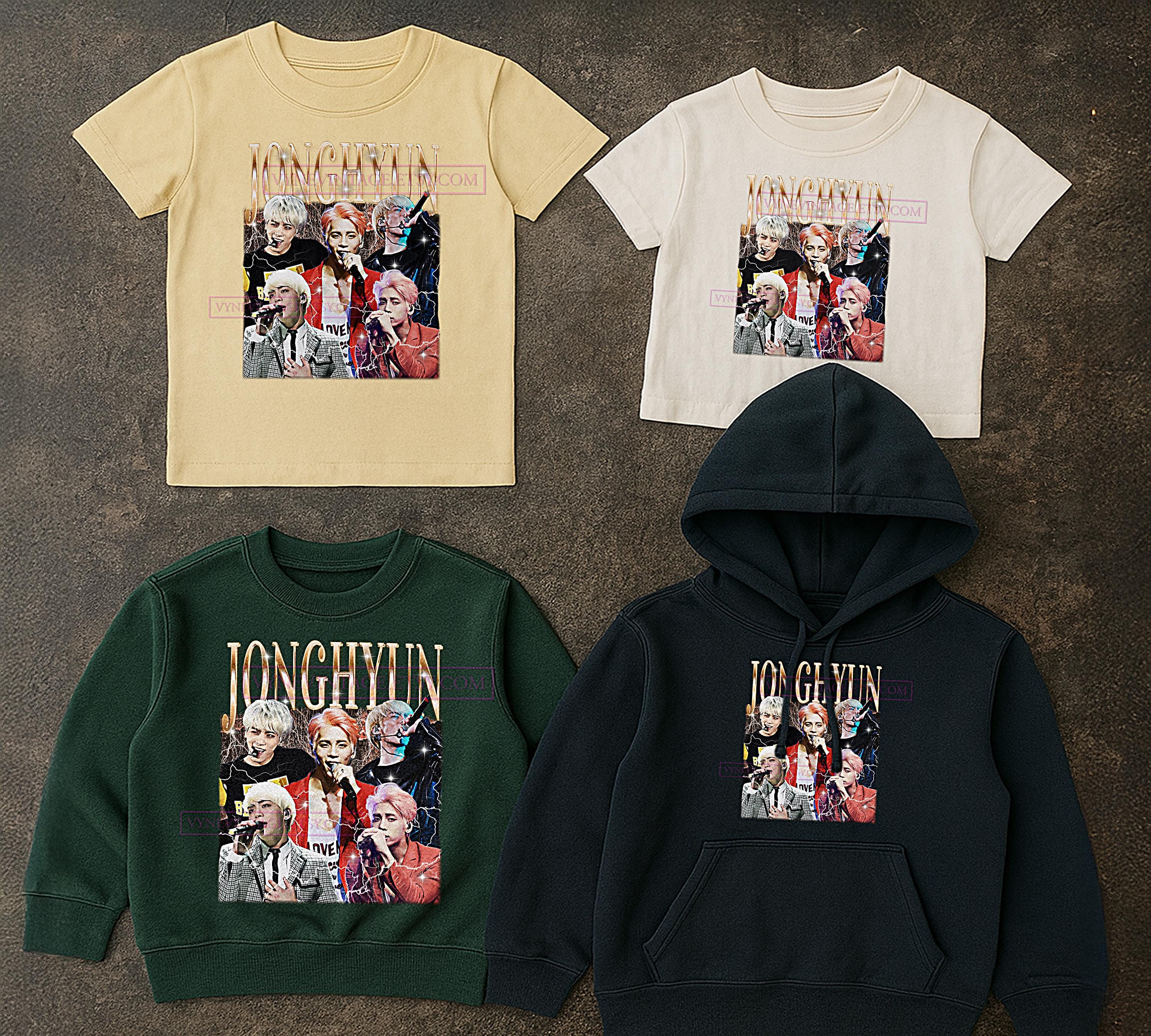 Jonghyun Bootleg Shirt, Vintage Kpop Idol Singer Performer Shinee