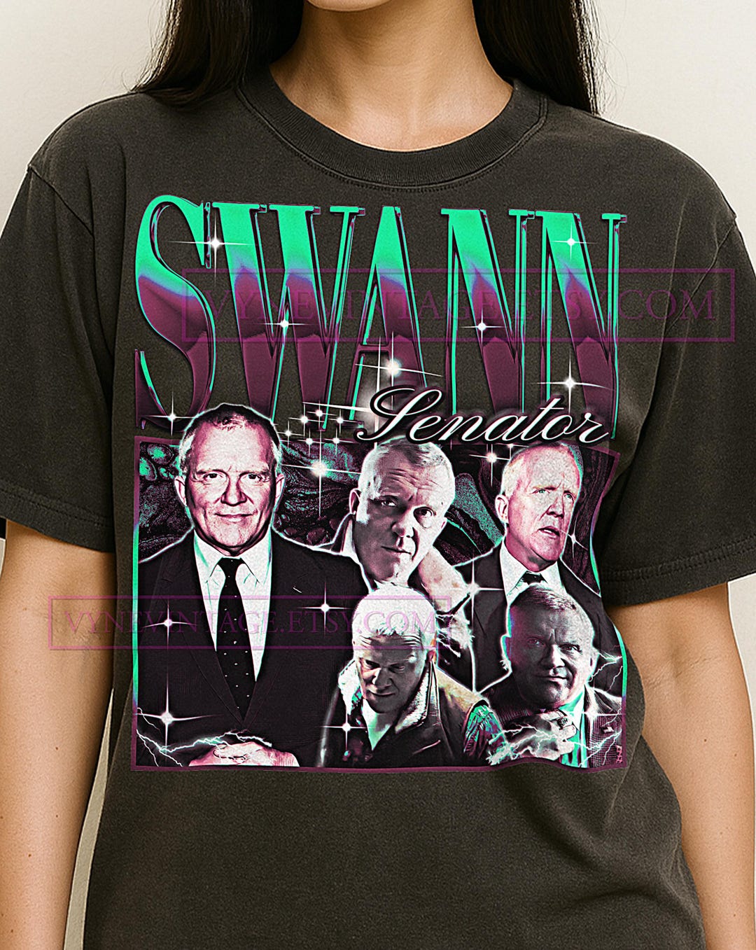 Senator Ritrow Trigger Warning Senator Swann Ver Shirt, 90s Vintage Retro Bootleg ...