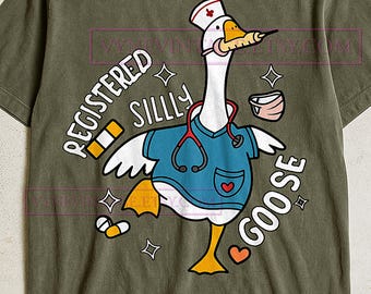 Registered Silly Goose T-Shirt, Funny Quote Graphic Tee, Humorous Animal Shirt, Silly Goose Fan Gift, Quirky Sarcastic Tee