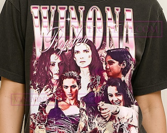 WINONA RYDER T-Shirt, Vintage Actress Star Celebrity Performer Tee, 90s Retro Throwback, Winona Ryder Sweater