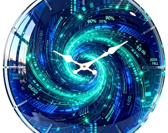 wall clock acrylic 10 inch – silent office wall clock gift – clean look acrylic desk clock for workspace with simple detail time display