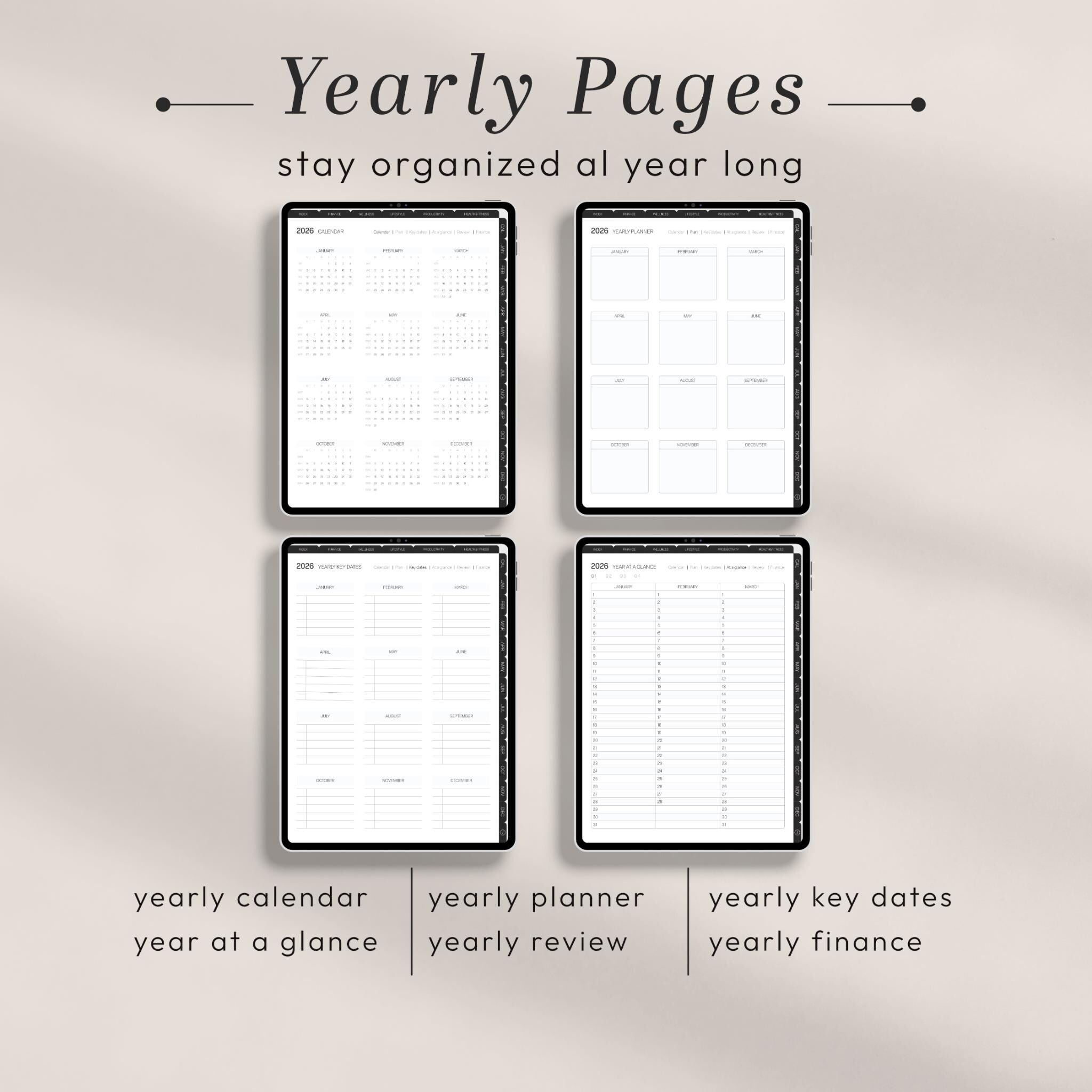 Digital Planner 2026 for iPad & Goodnotes | Productivity, Wellness ...