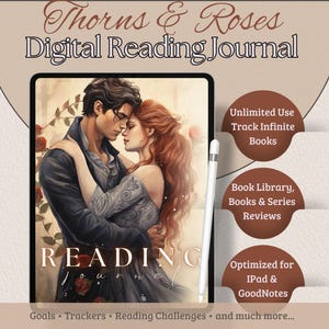Romantasy Reading Journal, Digital Book Tracker for Book Lovers, Goodnotes & iPad Compatible