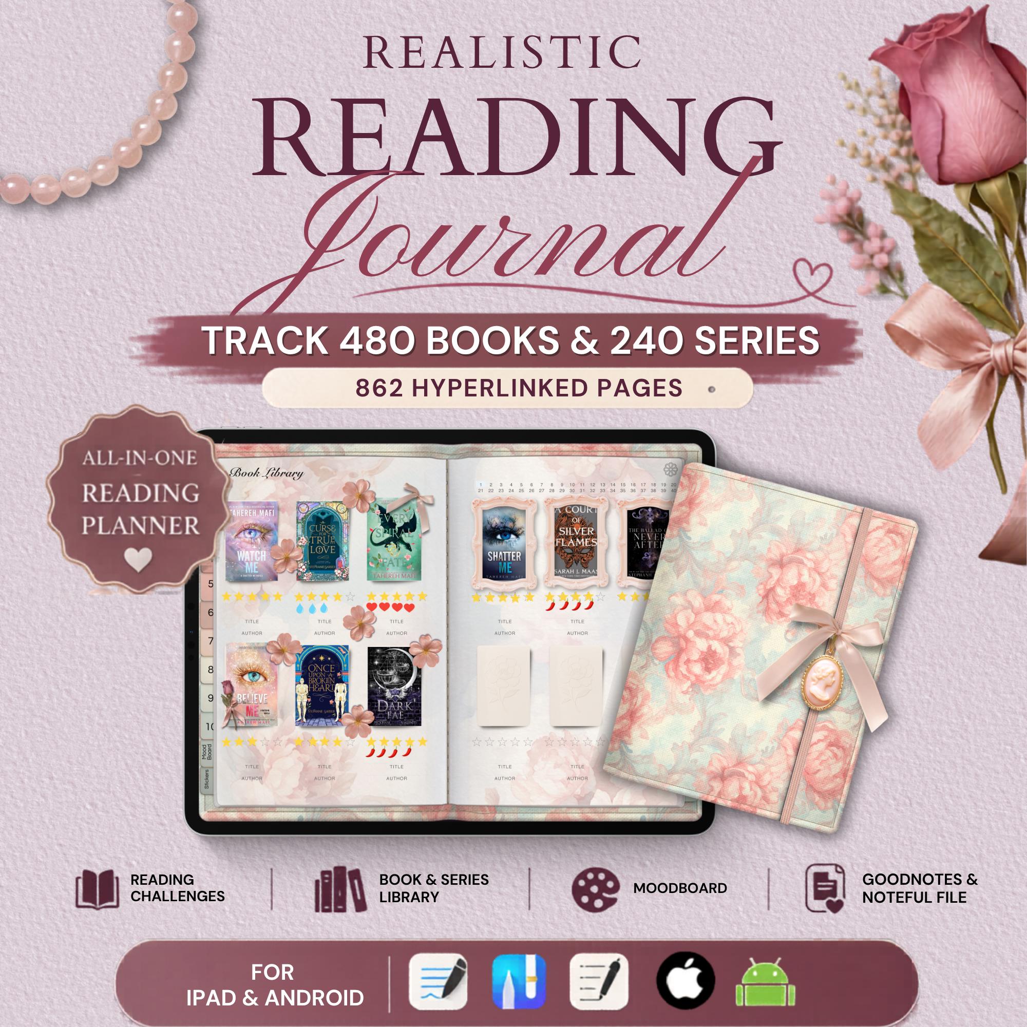 Digital Reading Journal | Hyperlinked Book Tracker Goodnotes ...