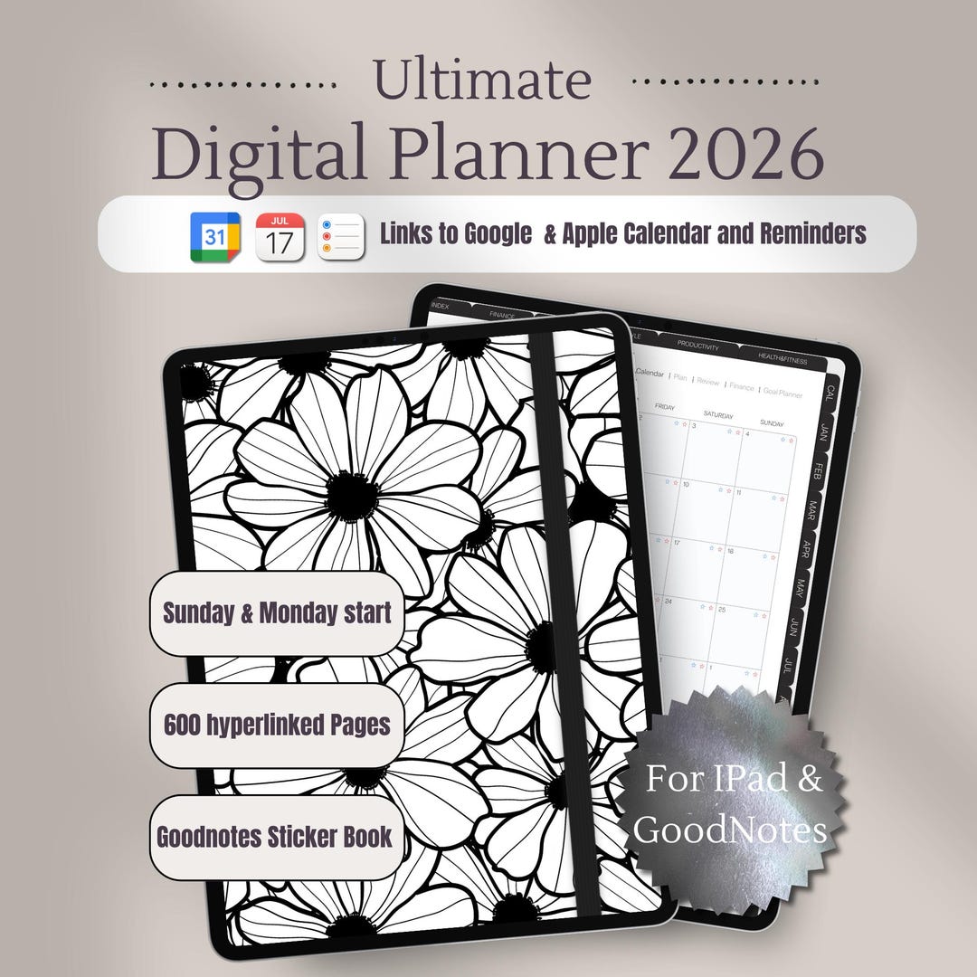 Digital Planner 2026 for iPad & Goodnotes | Productivity, Wellness ...