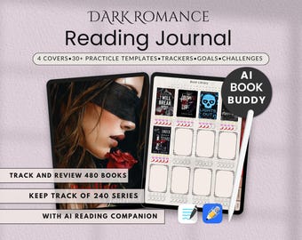Dark Romance Digitales Lesejournal | AI Book Buddy (Digitaler Download)
