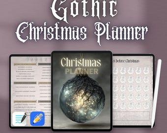 Gothic Christmas Planner | Dark Holiday Organizer (Digital PDF)