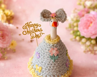 Mother's Day Desk Car Goose Outfit 7" Dress Up Flowers