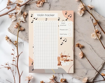 Yearly tracker for violin practices