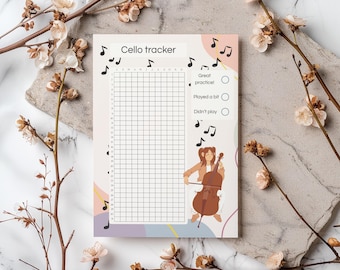 Yearly cello practice tracker