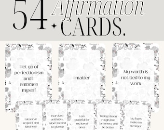 Affirmation cards – Gray and pink set