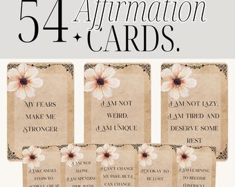 Affirmation cards – vintage flowers
