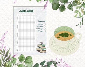 Yearly reading tracker – English and French Printable bullet journal page (PDF)