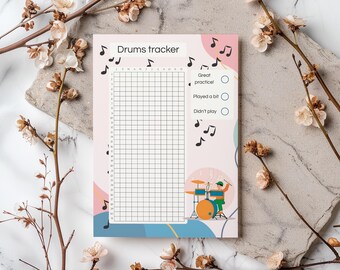 Yearly drums practice tracker