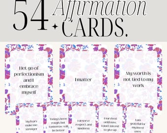 Affirmation cards – Pink flowers