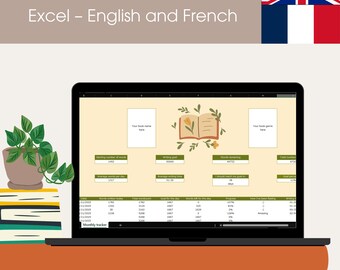 NaNoWriMo 2025 – Wordcount Excel tracker for writing books and novels – English & French