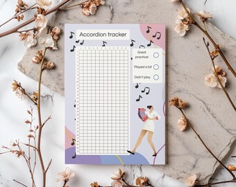 Yearly accordion practice tracker