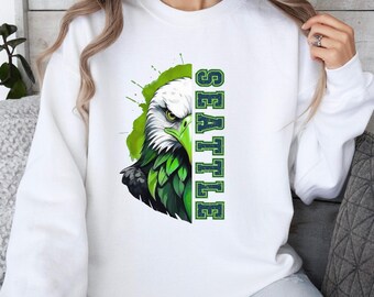 Seattle Vintage Football Sweatshirt, Seattle Retro Football Shirt, Seattle Lover Gift, Seattle Game Day Tee, Retro Seattle T-Shirt