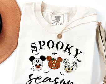 Spooky season Mickey Ghost pumpkin Shirt, Disney Halloween shirt, Halloween Mickey's Not So Scary shirt, Halloween Mickey Sweatshirt