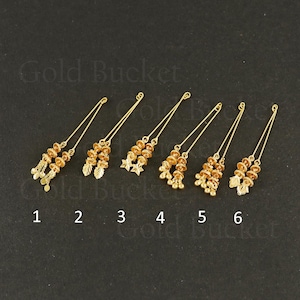 18k Solid Gold Earring Enhancers Dangle Chains Traditional Fine Jewelry