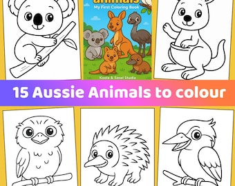 Aussie Animals Coloring Book for Toddlers & Preschoolers (Printable PDF)