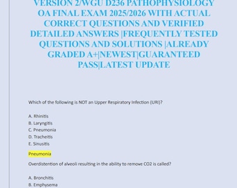 WGUD236 Obiettivo 2/WGU D236 Fisiopatologia Oa 2025/2026