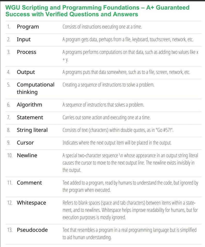 WGU Scripting and Programming image 1