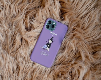 Halloween Dog Phone Case: Witch Puppy with Crystal Ball