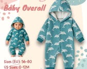 Baby Overall Sewing Pattern: PDF Download (EUR 56-80 / US 0-12M)