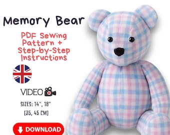 Memory Bear Sewing Pattern | Keepsake Teddy Bear (PDF)
