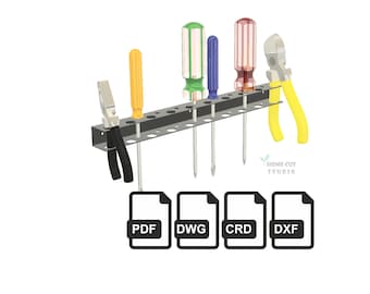 CNC Laser Cut Wall Tool Holder Template: Pliers, Screwdriver Organizer (Digital Download)