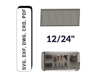 Metal Pegboard Organizer Panel, 12×24" Wall Organizer, 1.5 mm Steel (Digital Download)