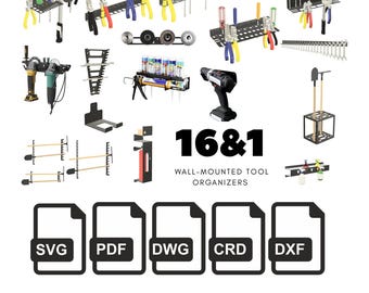 Wall Tool Organizer MEGA Bundle (16 Designs), CNC Plasma Laser Plans (Digital Download)