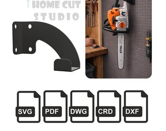 Chainsaw Wall Bracket Cut Files: Laser Cut Template (Digital Download)